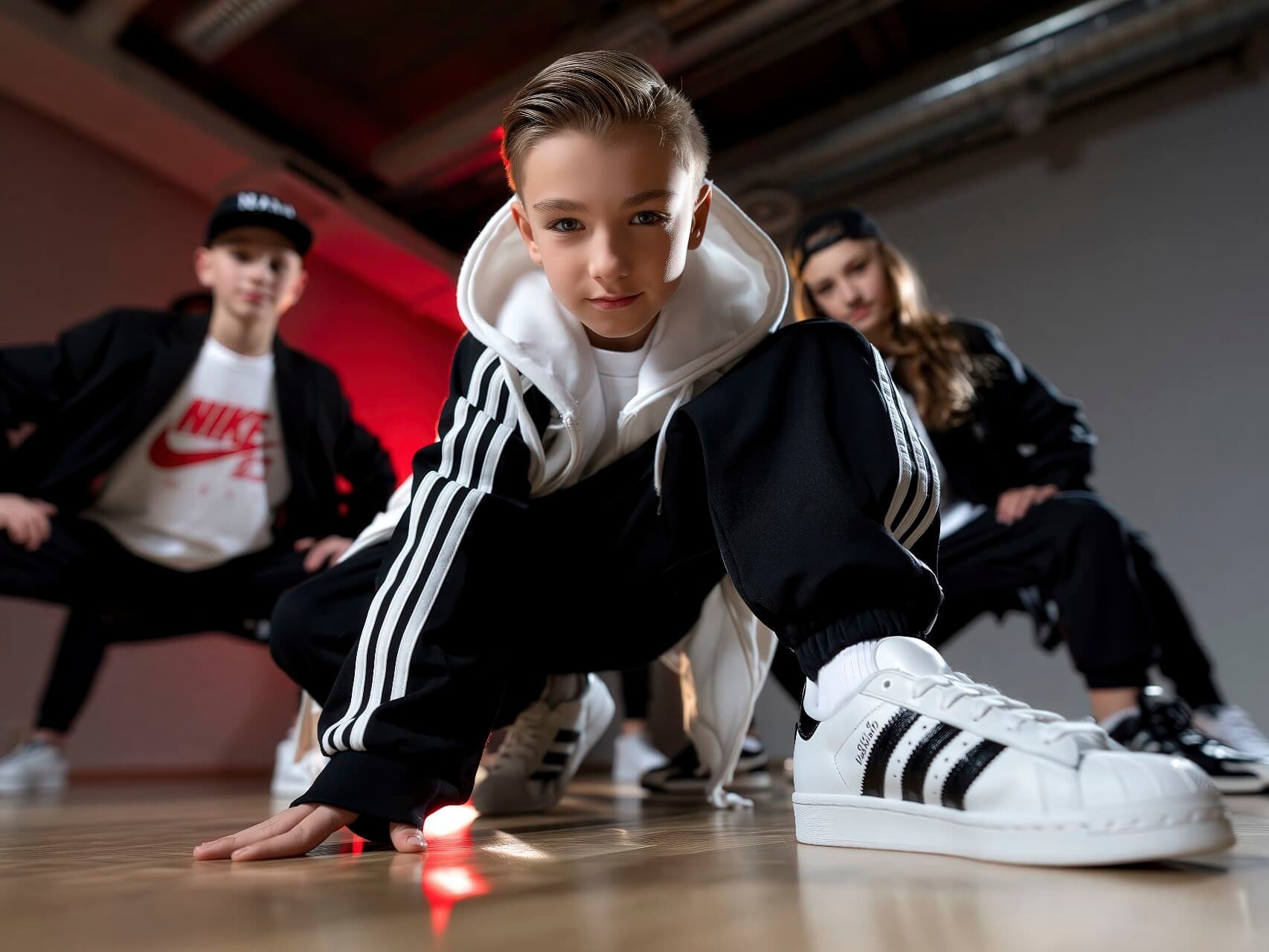 Giovani ballerini durante un corso di Hip Hop a Carpi